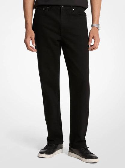 Michael Kors Finn Straight-Fit Stretch Denim Jeans BLACK