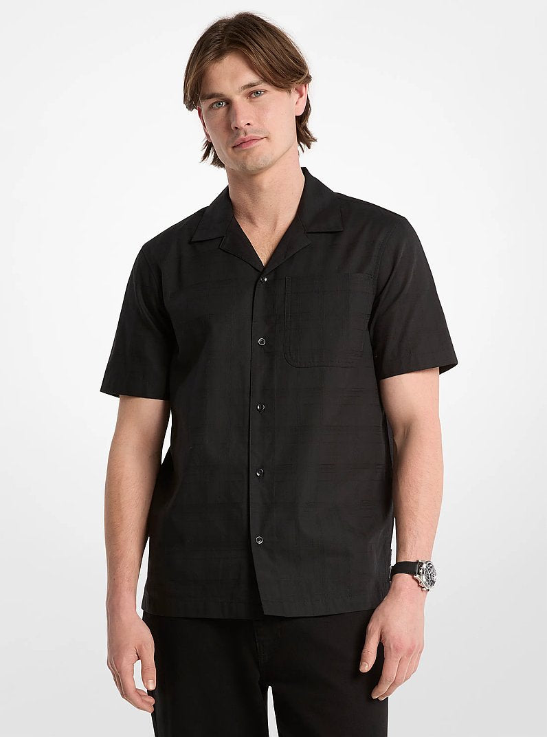 Michael Kors Cotton Short-Sleeve Shirt BLACK