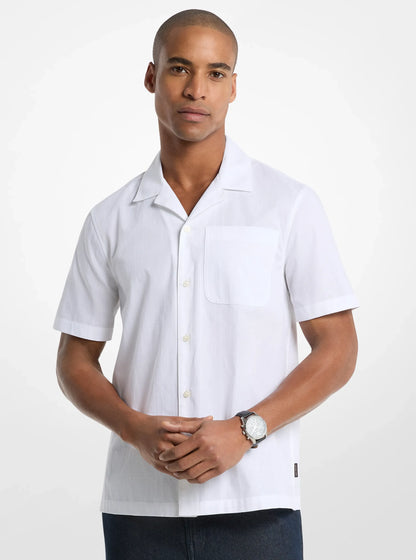 Michael Kors Cotton Short-Sleeve Shirt WHITE
