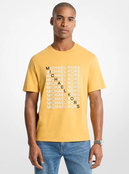 Michael Kors Graphic Logo Cotton Jersey T-Shirt HONEYWHEAT