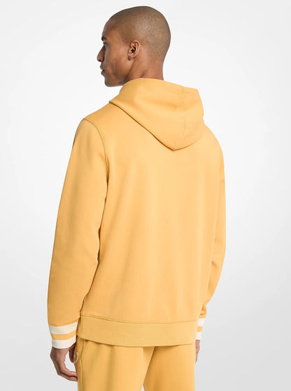 Michael Kors KORS Varsity Knit Cotton Blend Hoodie HONEYWHEAT