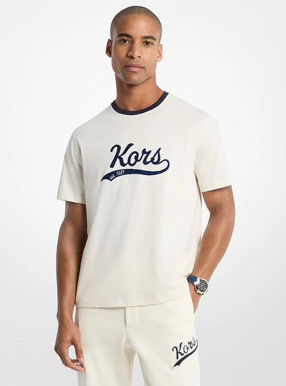 Michael Kors KORS Varsity Cotton Jersey T-Shirt LT CREAM