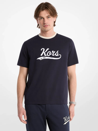 Michael Kors KORS Varsity Cotton Jersey T-Shirt MIDNIGHT
