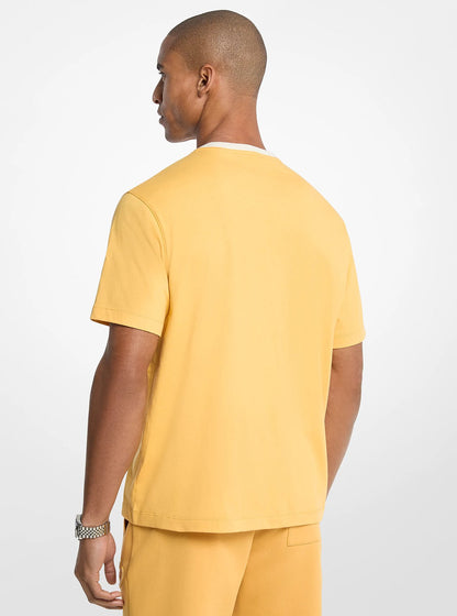 Michael Kors KORS Varsity Cotton Jersey T-Shirt HONEYWHEAT