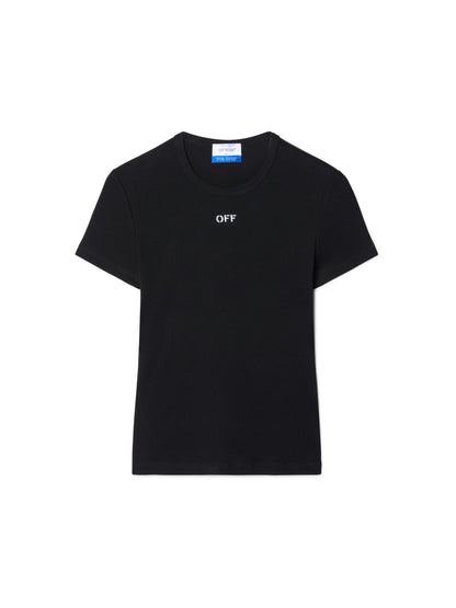 Off-White Off Stamp Rib Basic Tee Black
