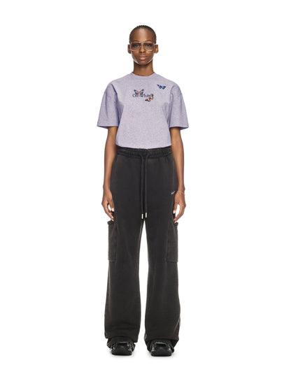 Off-White Gray Bookish Butterfly Tshirt Grey