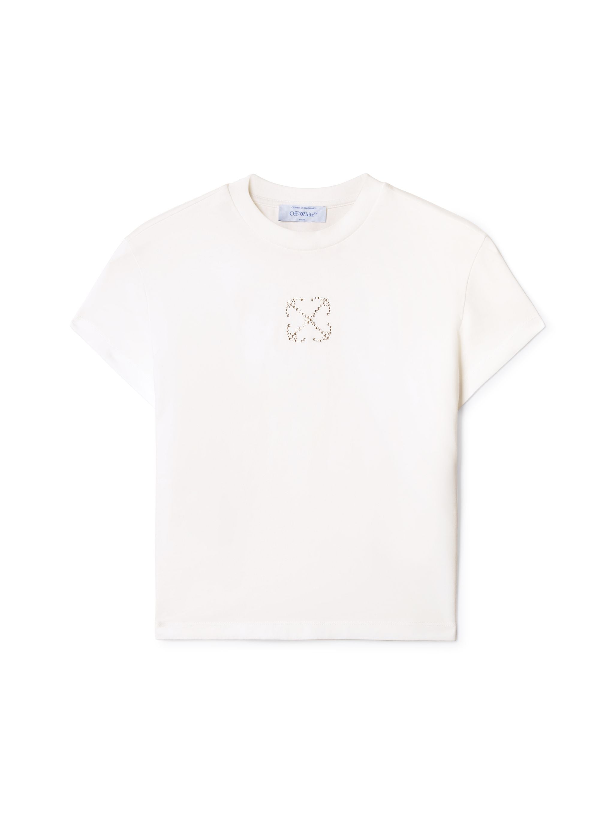 Off-White Jewel Mini Arrow Fitted Tee White  Silver