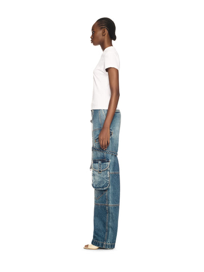 Off-White Jewel Mini Arrow Fitted Tee White  Silver