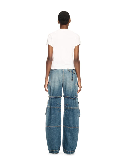 Off-White Jewel Mini Arrow Fitted Tee White  Silver