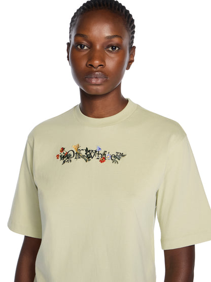 Off-White Bookish Flowers Boxy Logo Tee Black