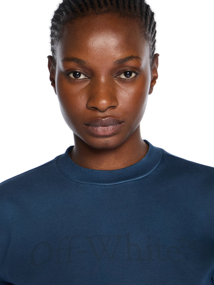 Off-White Boxy Logo Tee Sapphire