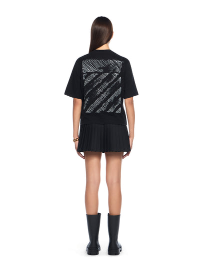 Off-White Scribble Diag Boxy Tshirt Black