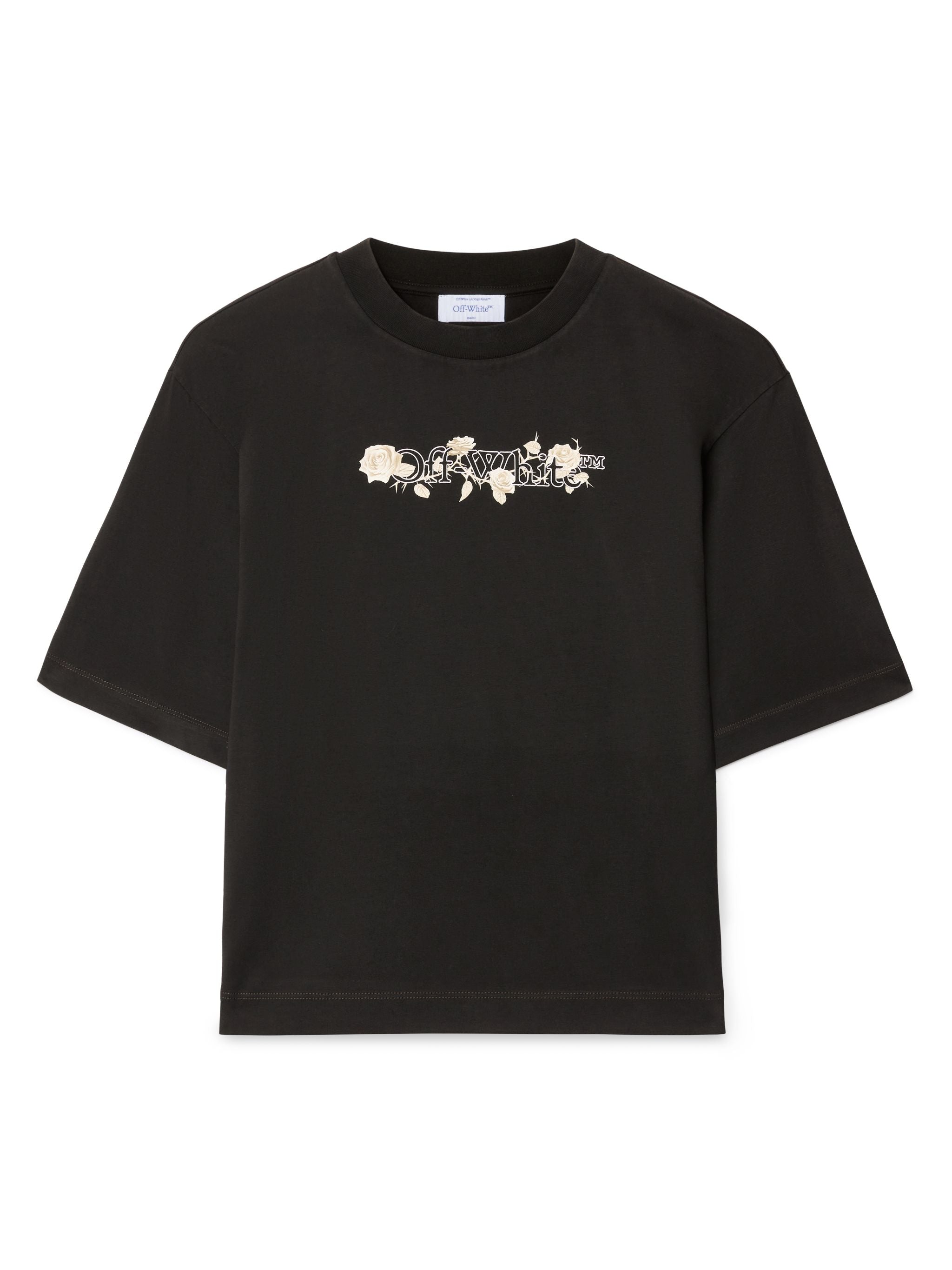 Off-White Black Bookish Roses Boxy Tshirt