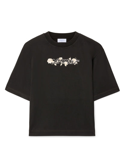 Off-White Black Bookish Roses Boxy Tshirt