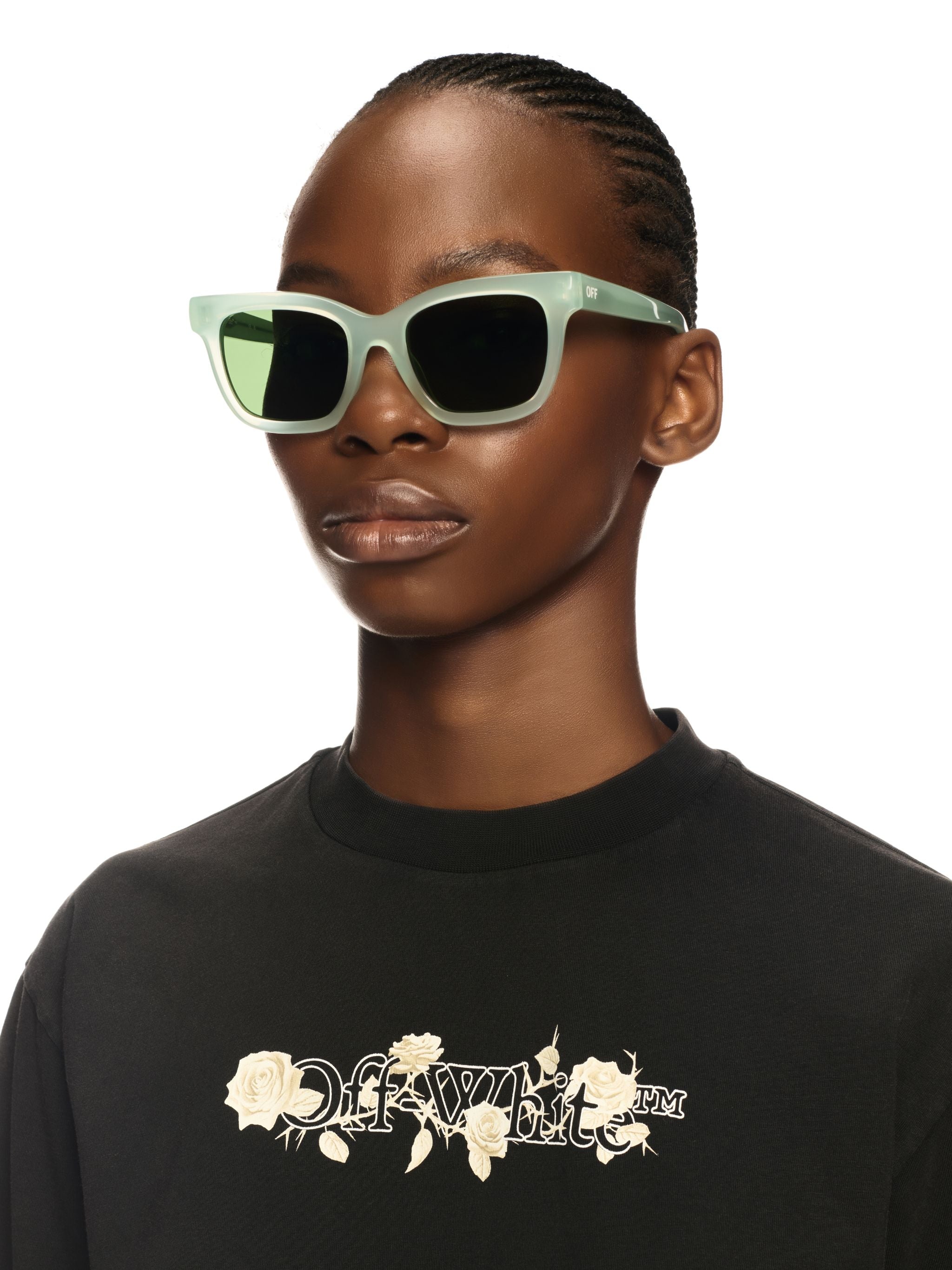 Off-White Black Bookish Roses Boxy Tshirt
