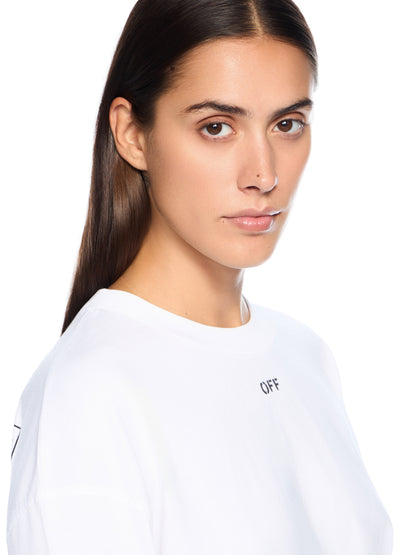 Off-White Embroidered Flowers Arrow Long Sleeve Tshirt