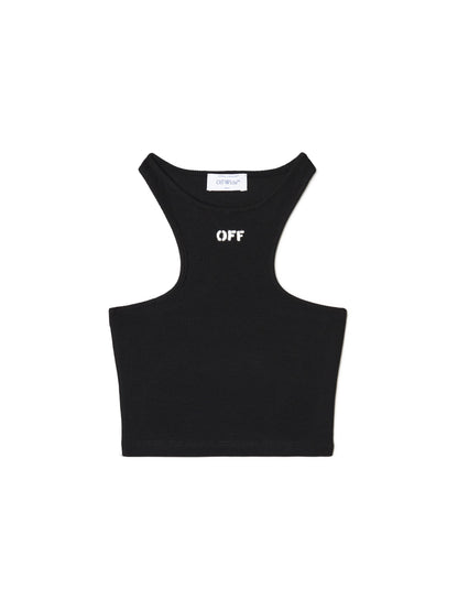 Off-White Off Stamp Rib Rowing Top Green Black