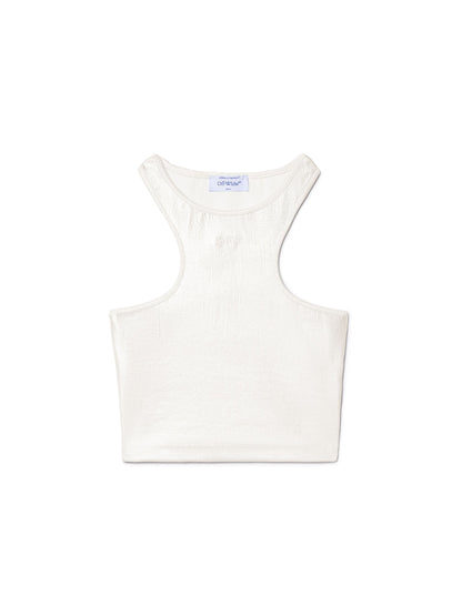Off-White Off Coated Rib Rowing Top