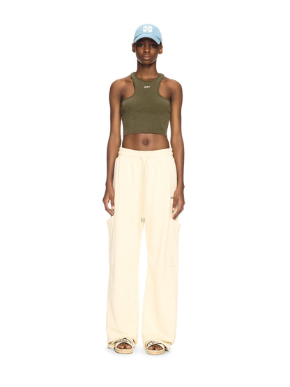 Off-White Off Stamp Rib Rowing Top Green Black