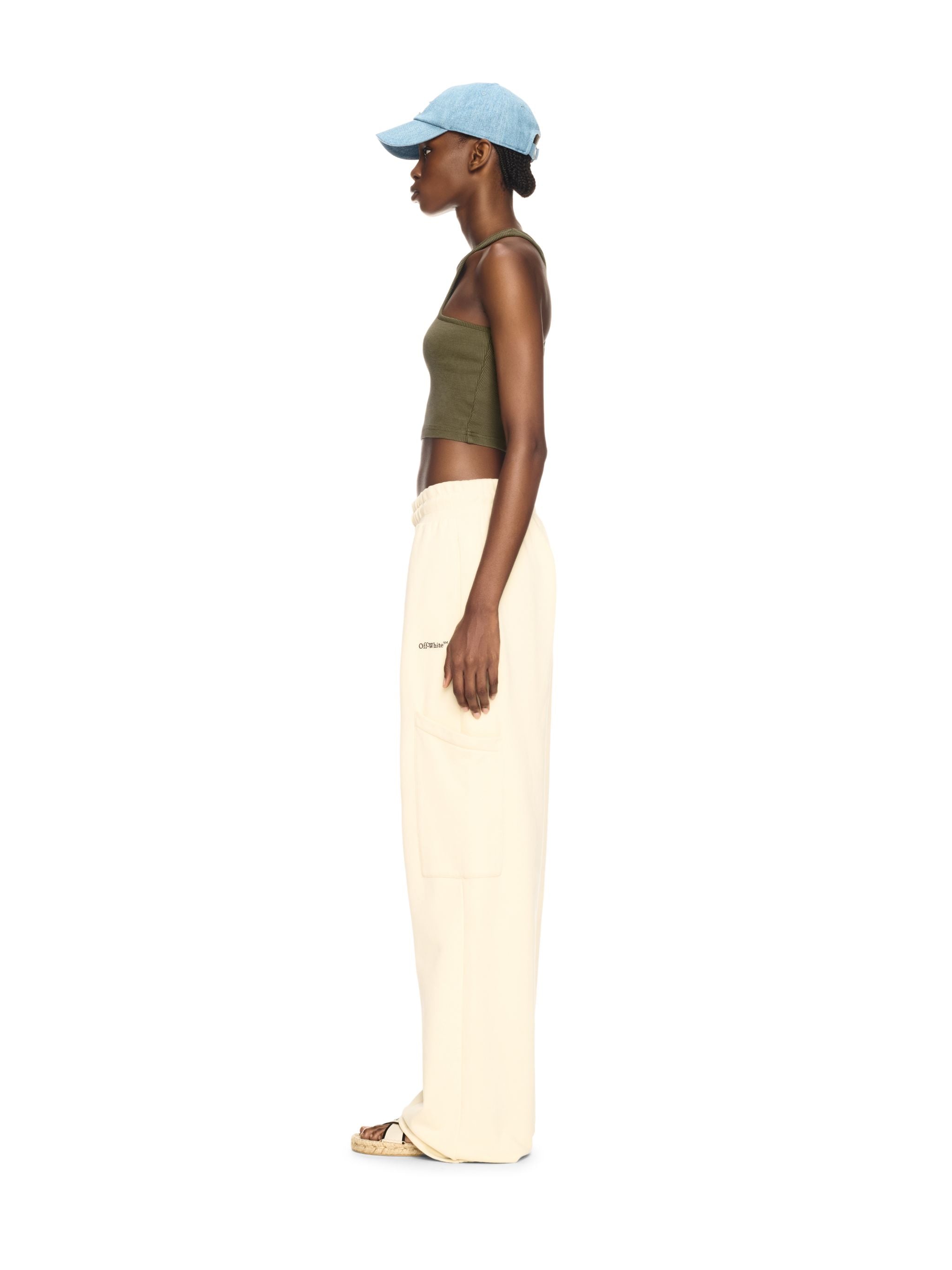 Off-White Off Stamp Rib Rowing Top Green Black