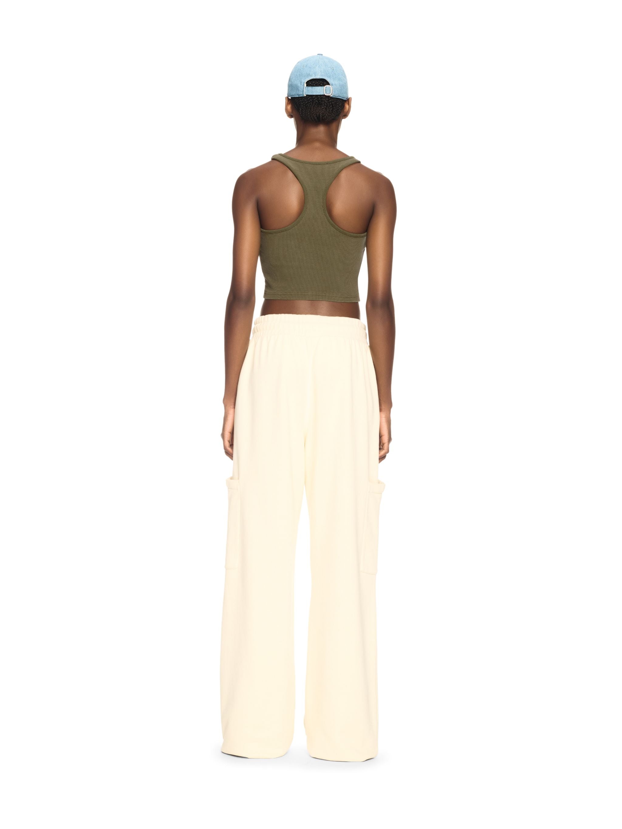 Off-White Off Stamp Rib Rowing Top Green Black