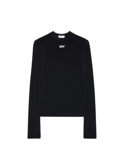 Off-White Off Stamp Sec Skin Ls Crew Black