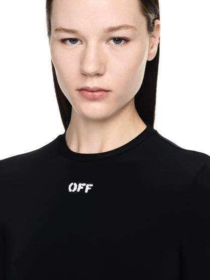 Off-White Off Stamp Sec Skin Ls Crew Black