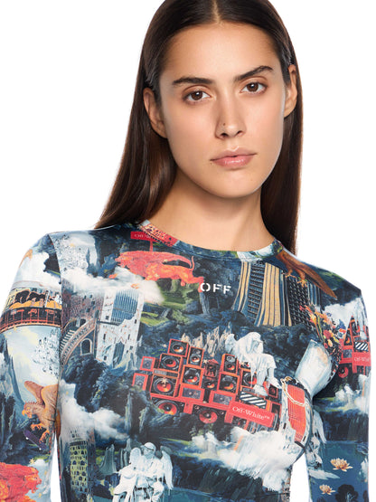 Off-White World Paint Second Skin Crew