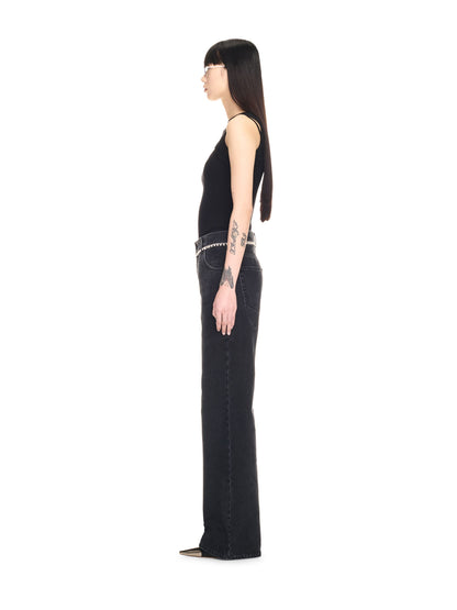 Off-White Off Stamp Rib Round Row Top Black