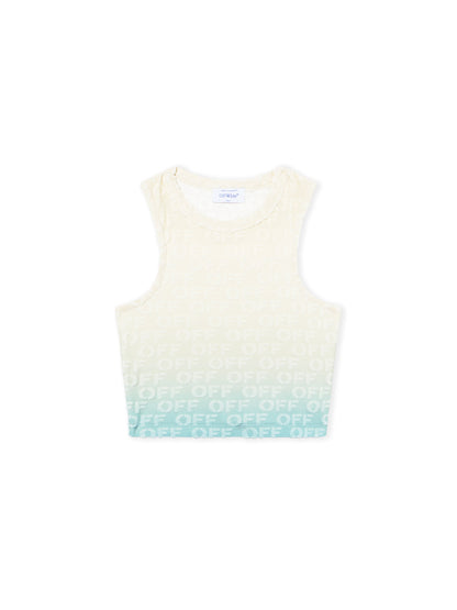 Off-White Terry Gradient Knit Tank Top Blue