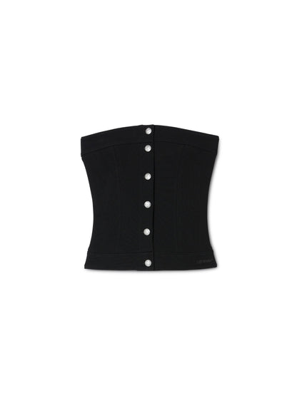 Off-White Heavy Jer Corset Top Black