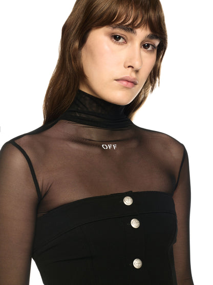 Off-White Heavy Jer Corset Top Black
