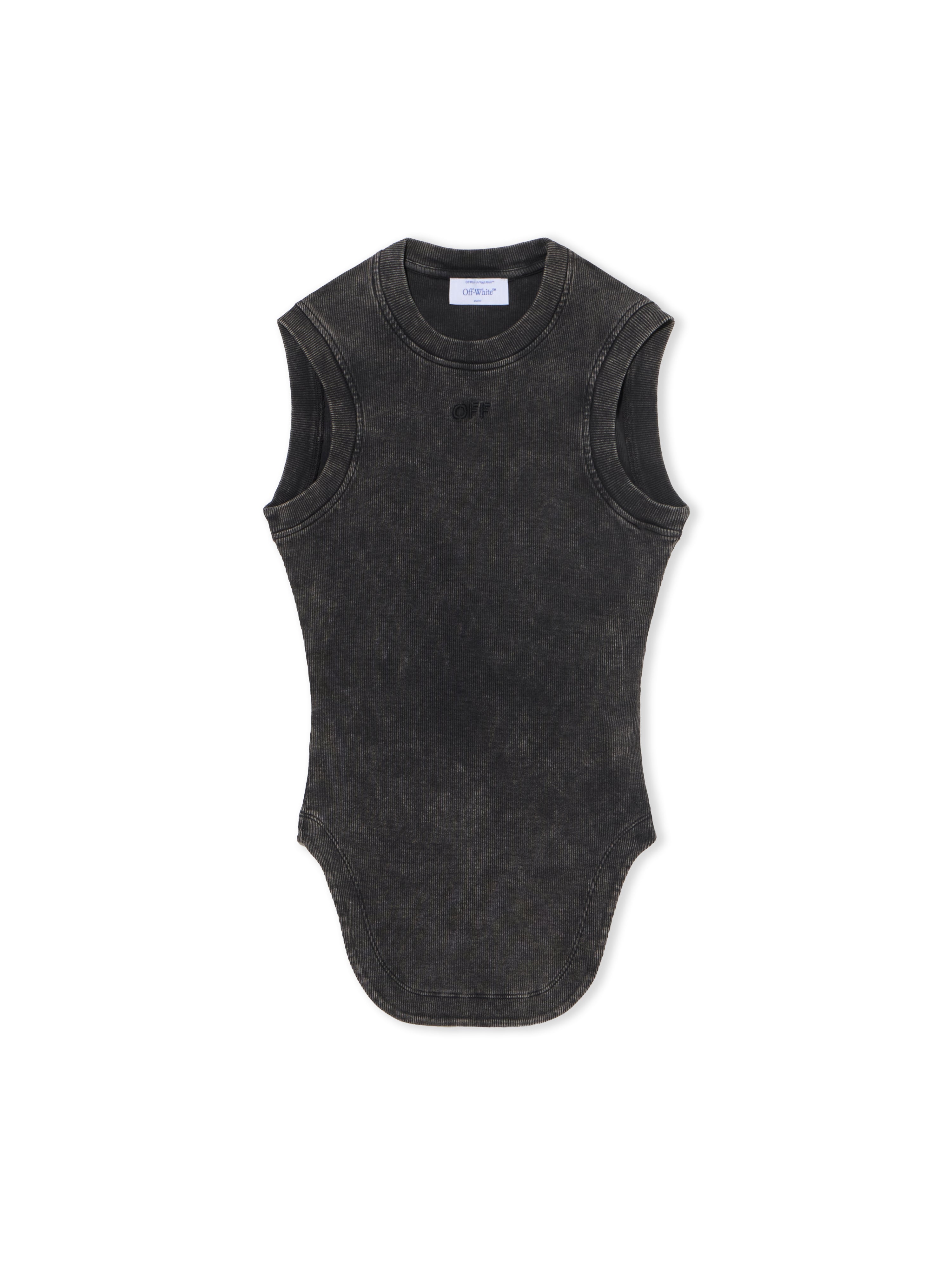 Off-White Off Stamp Rib Kat Top Black