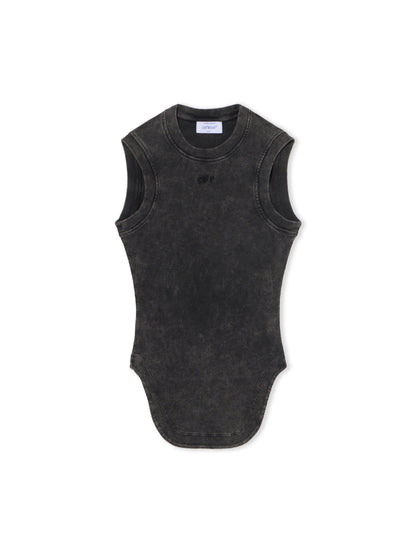 Off-White Off Stamp Rib Kat Top Black