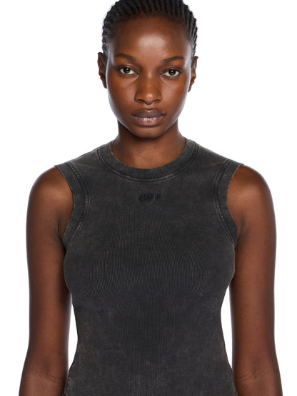 Off-White Off Stamp Rib Kat Top Black