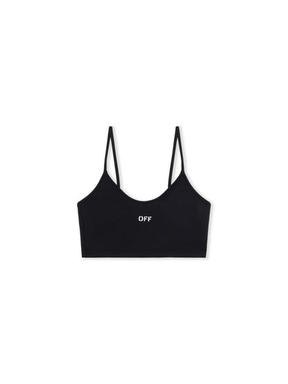 Off-White Sleek Spaghetti Strap Top Black