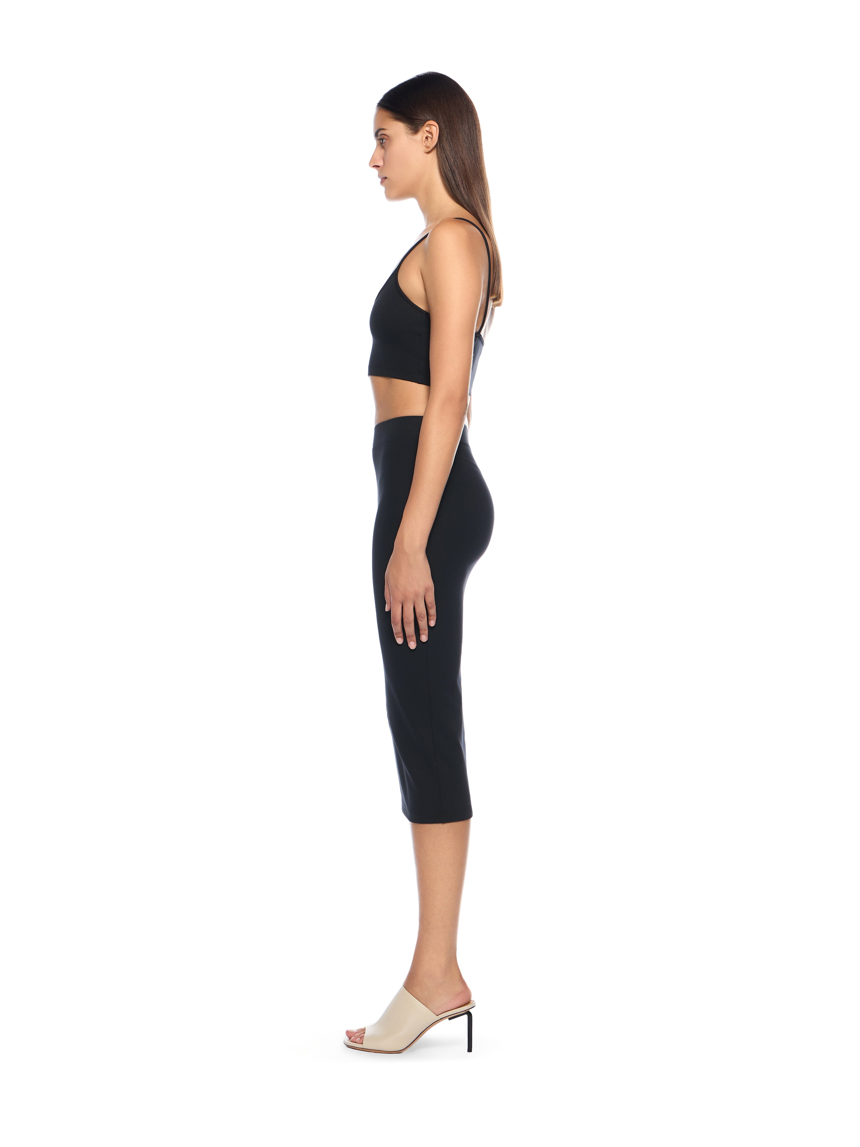 Off-White Sleek Spaghetti Strap Top Black