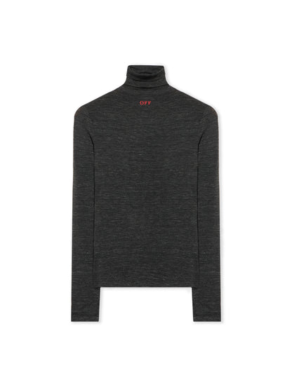 Off-White Off Stamp Turtleneck Top Black