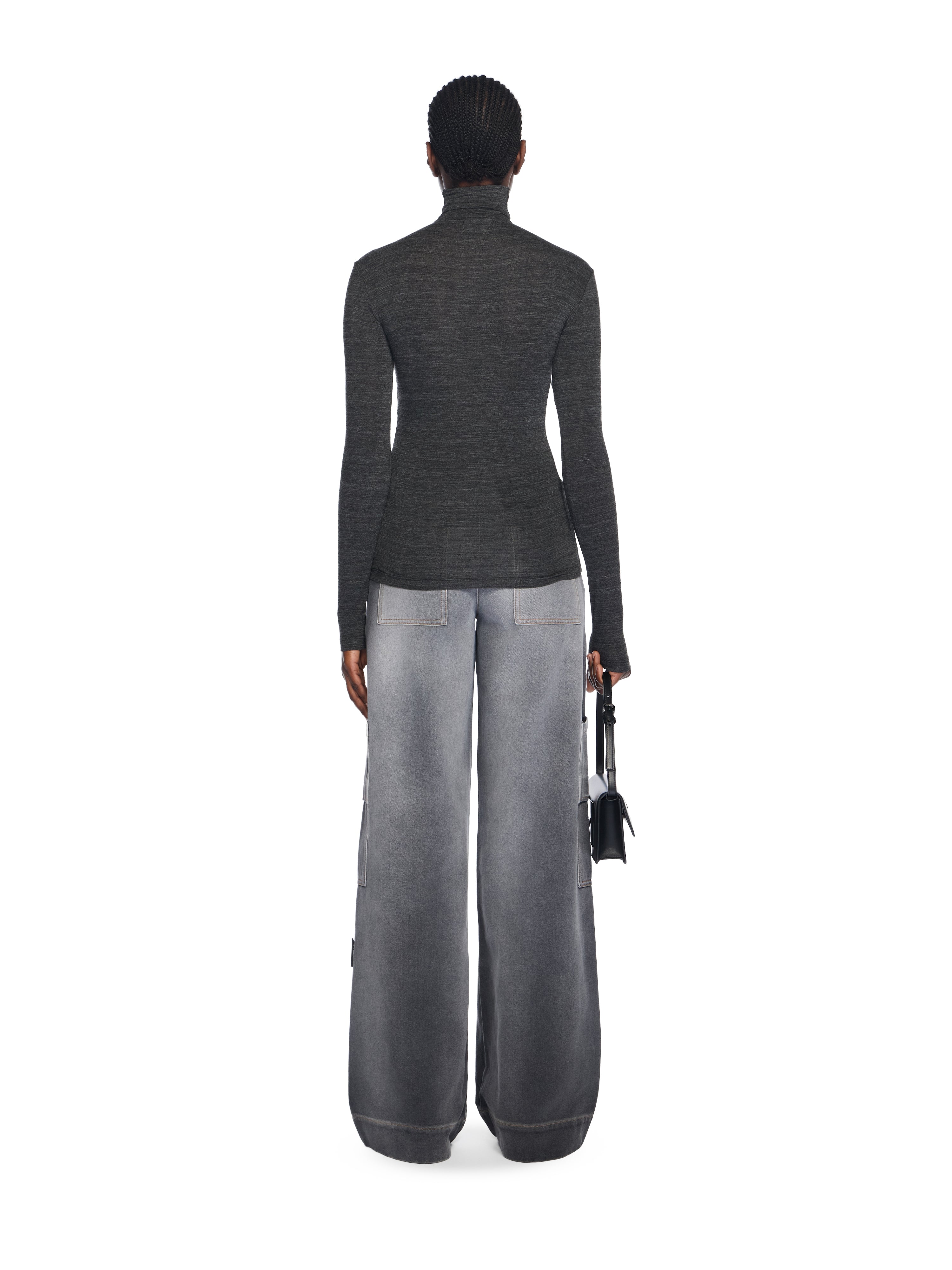 Off-White Off Stamp Turtleneck Top Black