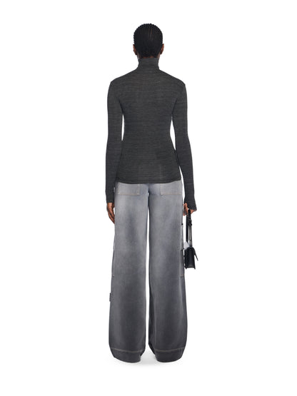 Off-White Off Stamp Turtleneck Top Black