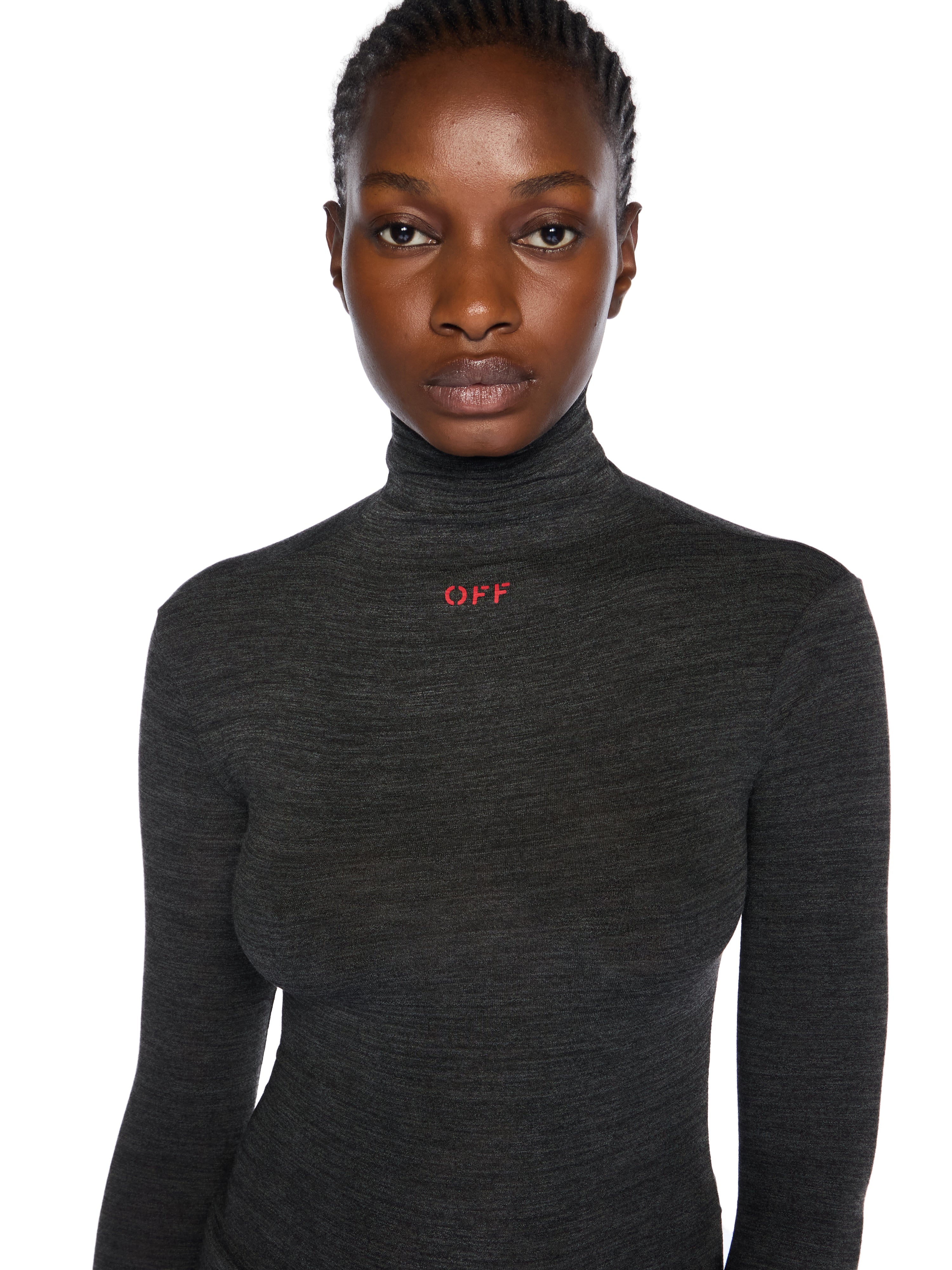 Off-White Off Stamp Turtleneck Top Black