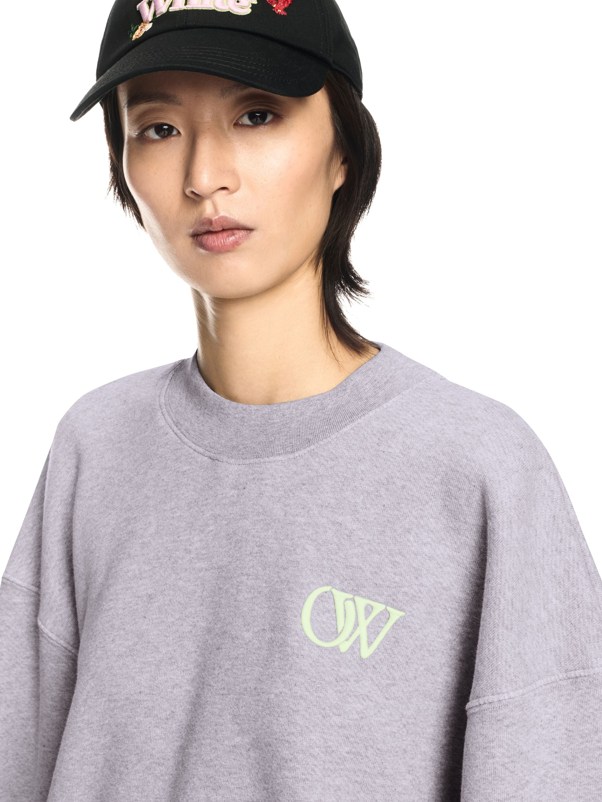 Off-White Embr Ow Over Crew Grey