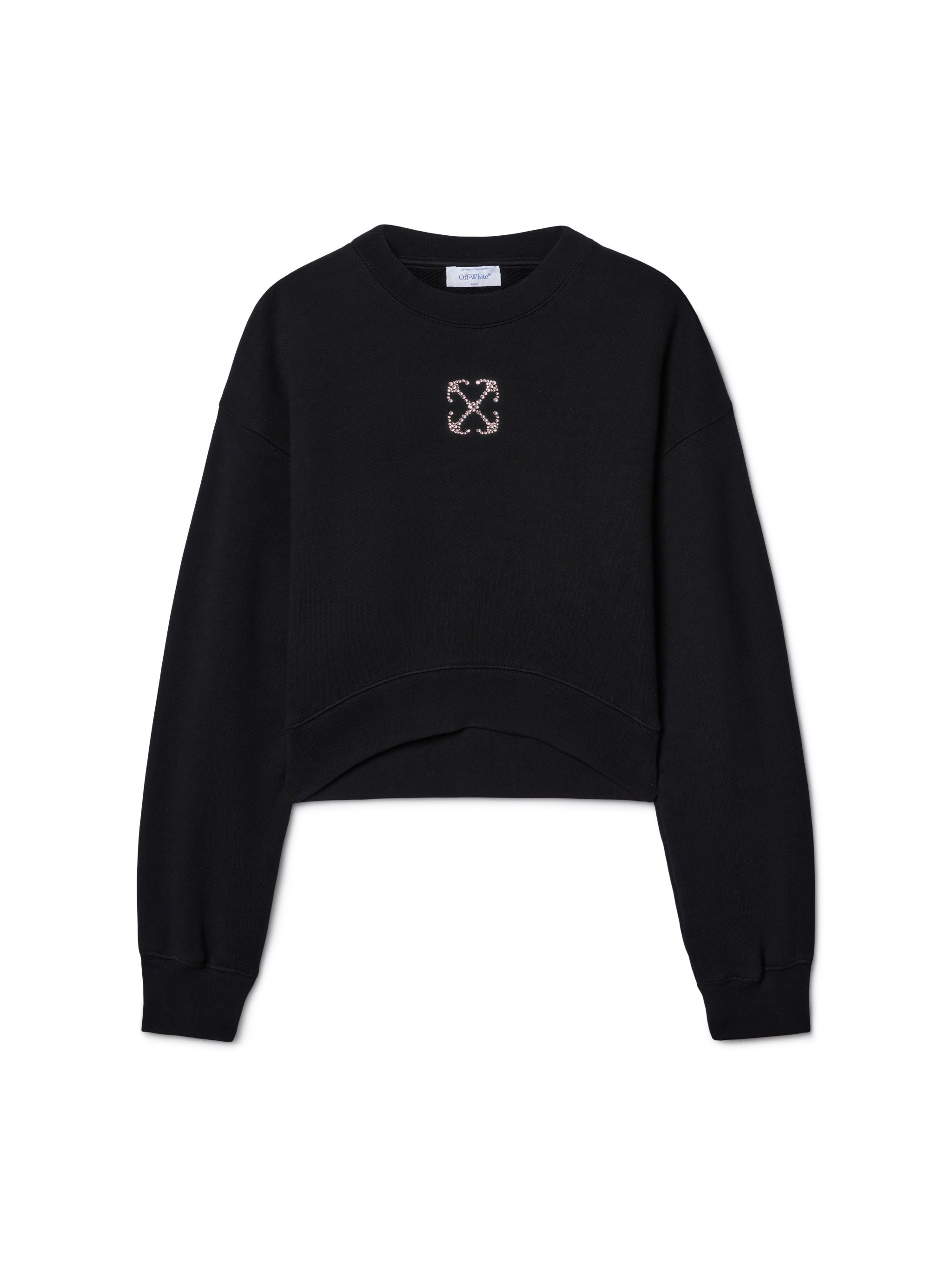 Off-White Jewel Mini Arrow Crop Crew Black