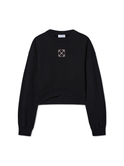 Off-White Jewel Mini Arrow Crop Crew Black