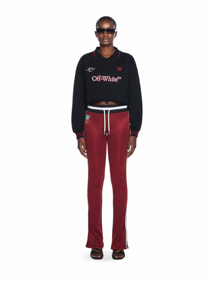 Off-White Sporty Crop Polo Logo Sweatshirt Black