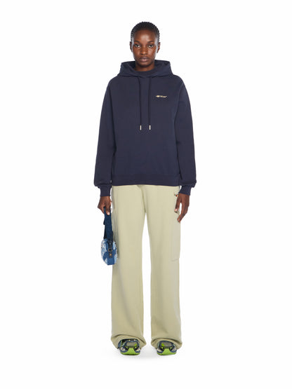 Off-White Ink Arrow Regular Logo Hoodie Sapphire