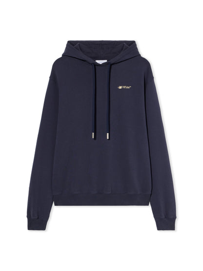 Off-White Ink Arrow Regular Logo Hoodie Sapphire