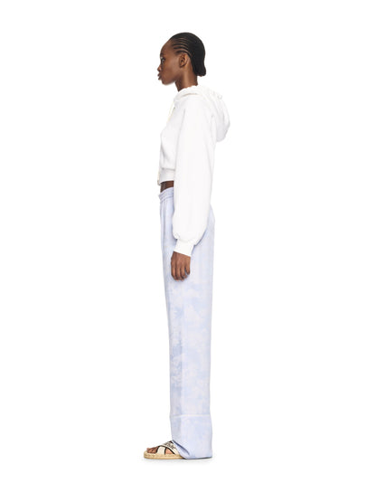 Off-White White Bookish Rose Cropped Hoodie