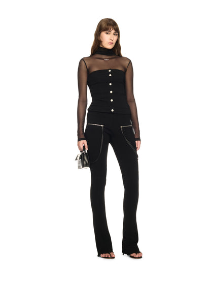 Off-White Heavy Jer Britney Zip Pants Black