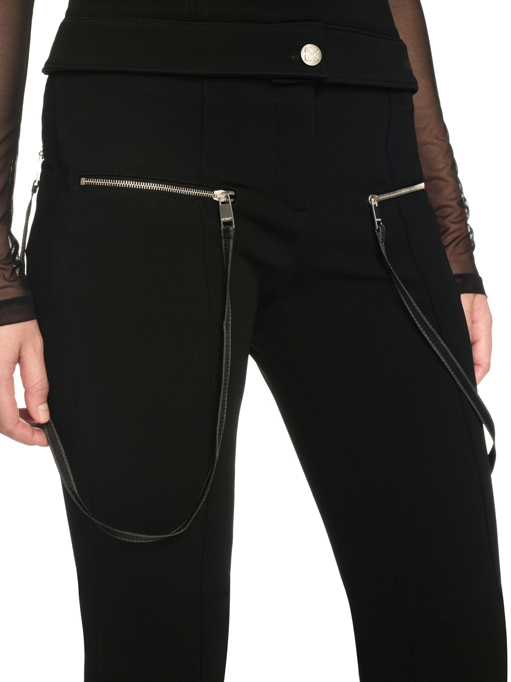Off-White Heavy Jer Britney Zip Pants Black